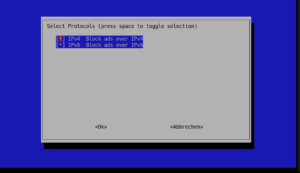 ncurses_Oberfläche mit Auswahl IPv4 und IPv6