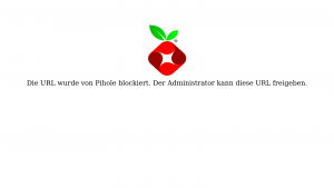 Pihole modifizierte Fehlermeldung des Browsers